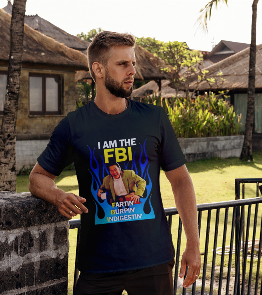 I Am The FBI Dale Cooper Fartin' Burpin' Indigestin' Flames T-Shirt