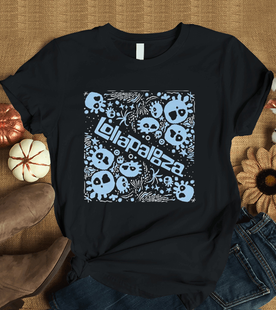 Lollapalooza Blue Skulls Festival T-Shirt