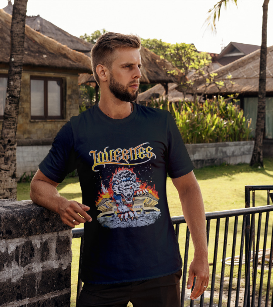 Lovebites Wolf Flames Building T-Shirt