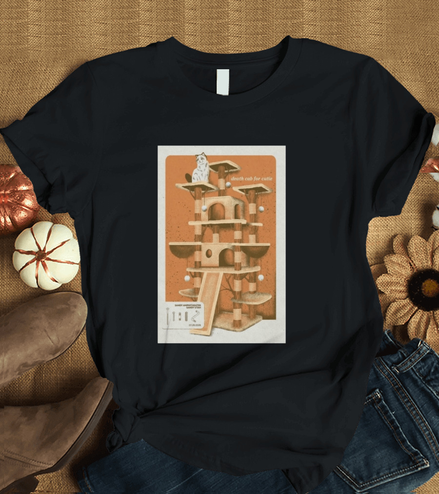 Death Cab For Cutie Sandy Amphitheater Sandy Utah July 29 2026 Cat Tree T-Shirt