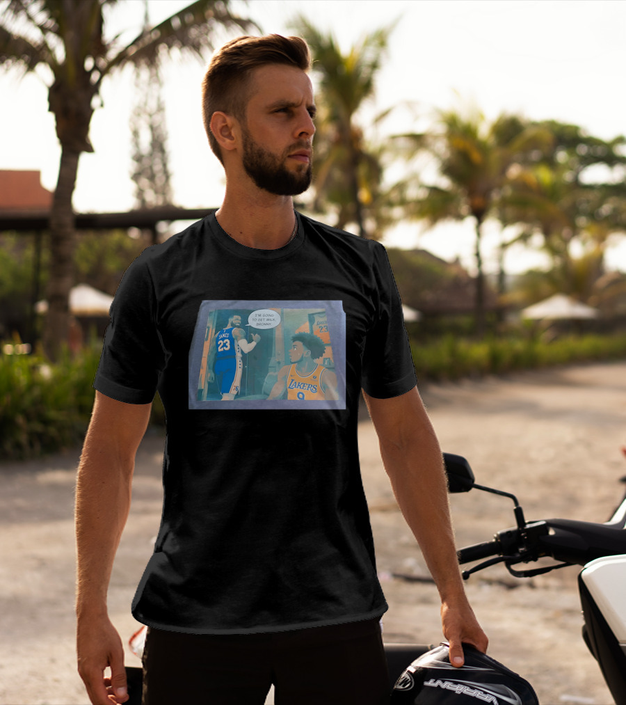 I'm Going To Get Milk Bronny LeBron James Lakers 23 Bronny 9 Basketball T-Shirt