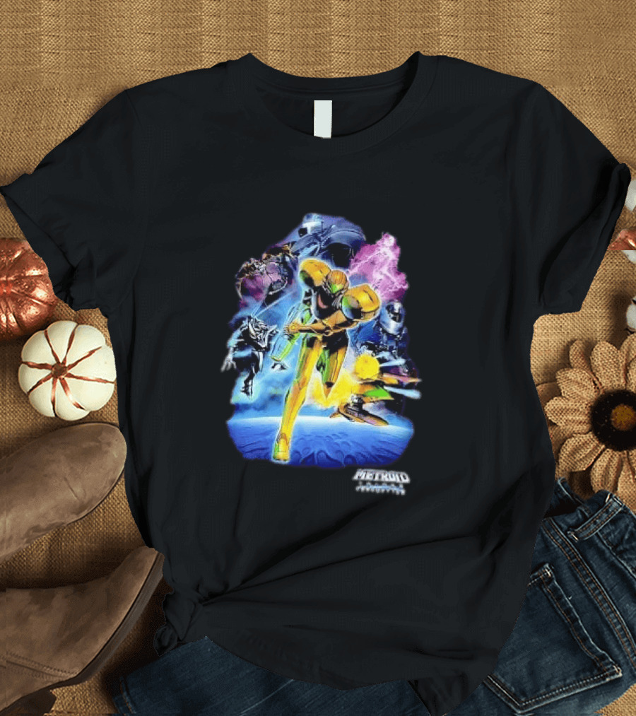 Metroid Prime 3 Corruption Samus Aran Action Scene T-Shirt