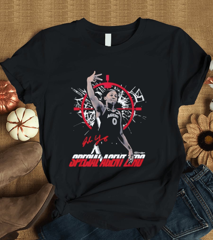 Jackie Young Special Agent Zero Las Vegas Aces Basketball T-Shirt