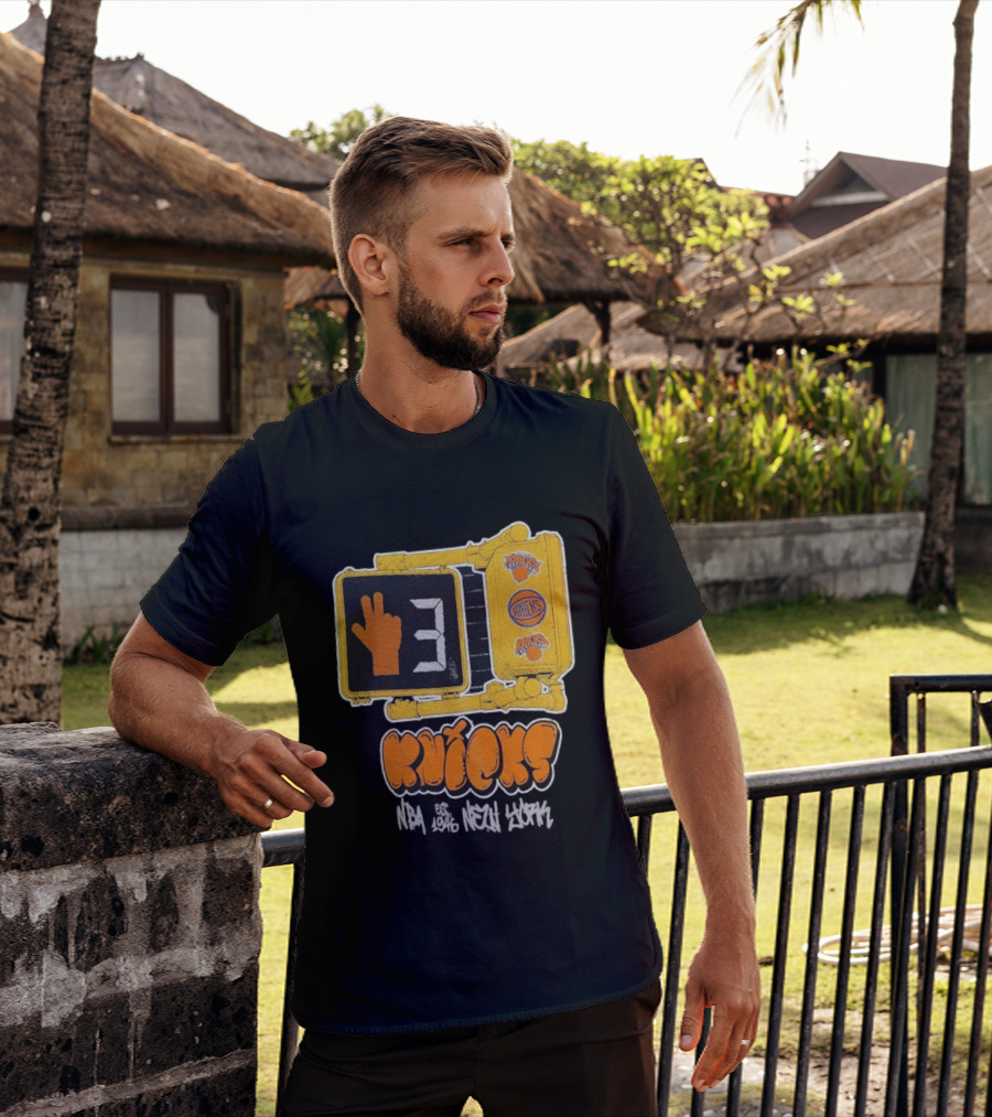 Knicks NBA Street Style Hand Sign Look B4 Crossing T-Shirt