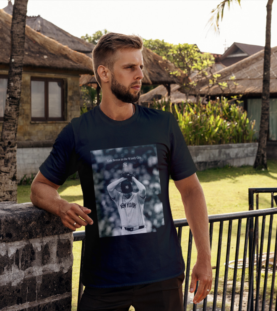 New York Yankees Cole Breeze Pitching Moment In The Windy City T-Shirt
