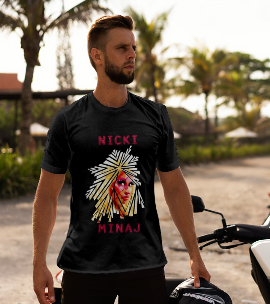 Nicki Minaj Stylized Face Art Fan T-Shirt