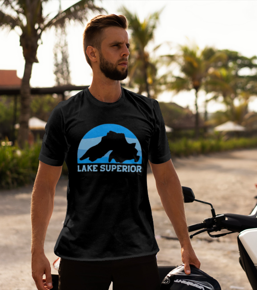 Lake Superior Blue Silhouette Arch T-Shirt