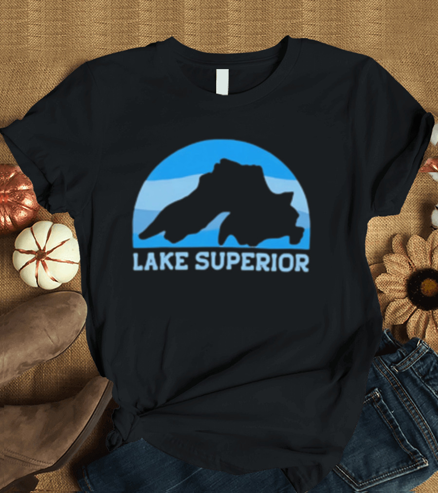 Lake Superior Blue Silhouette Arch T-Shirt