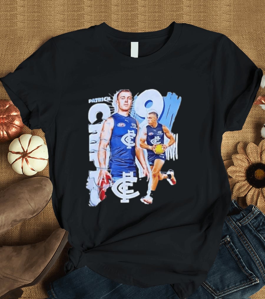 Patrick Cripps Carlton Blues AFL Star Number 9 T-Shirt
