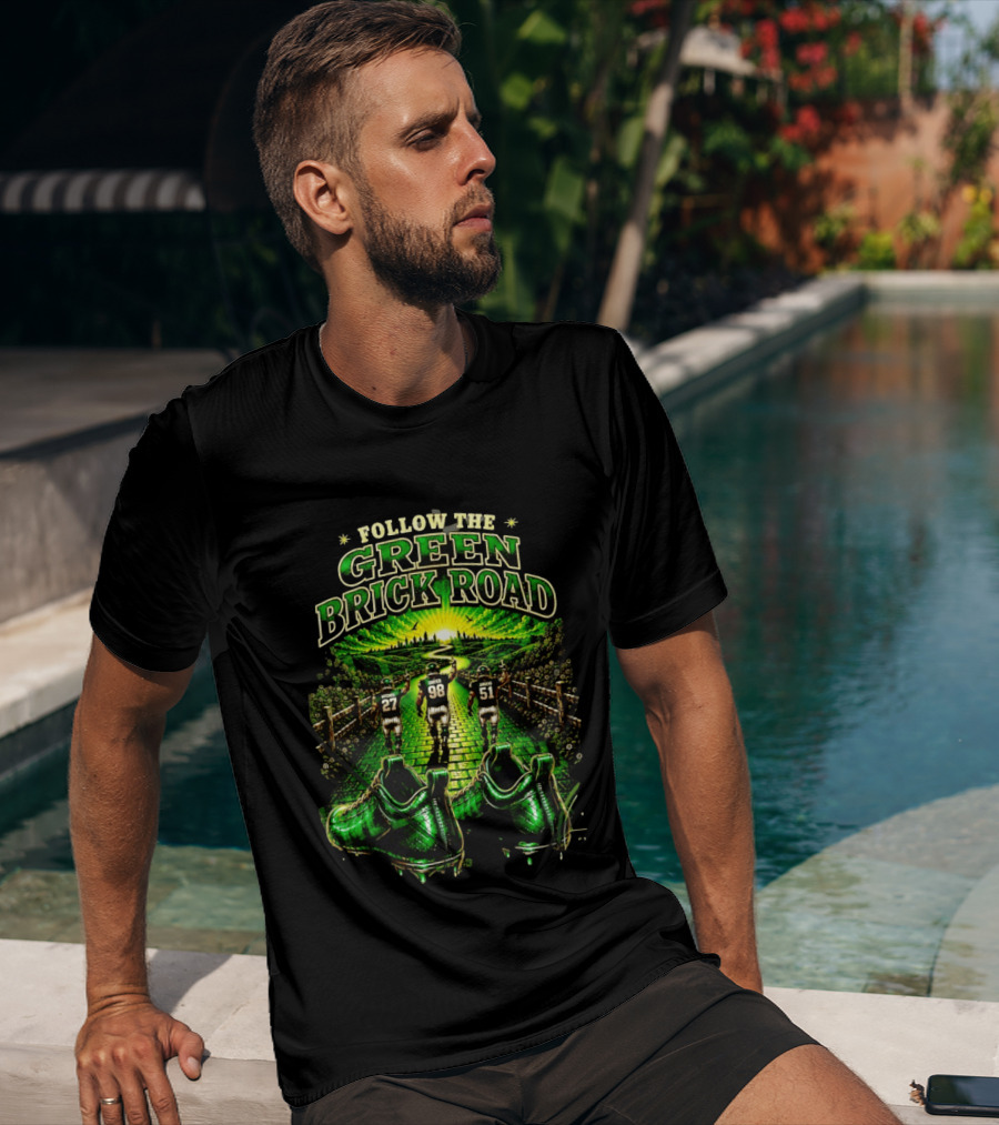 Philadelphia Eagles Follow The Green Brick Road Fantasy Football T-Shirt