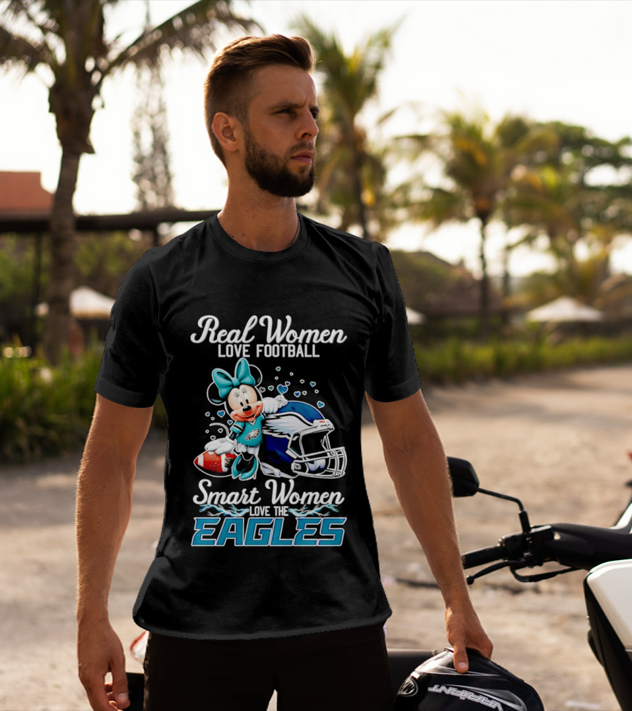 Real Women Love Football Smart Women Love The Eagles Minnie T-Shirt