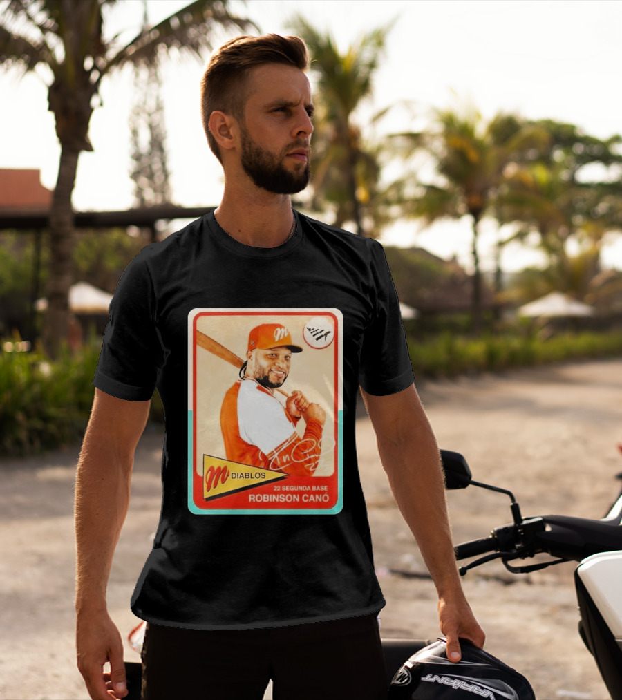 Robinson Canó Diablos 22 Segunda Base Baseball Card T-Shirt