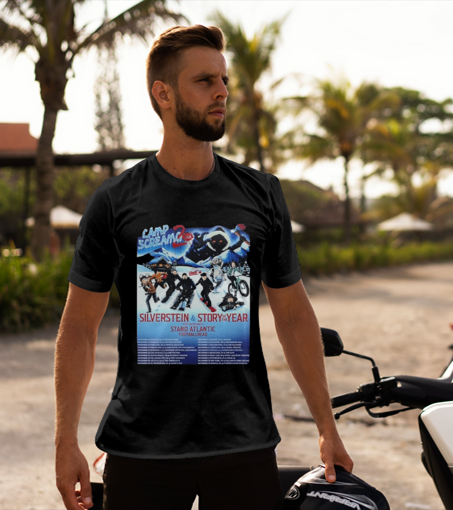 Camp Screamo 2 Tour 2026 Silverstein Story Of The Year Stand Atlantic Footballhead Dates T-Shirt