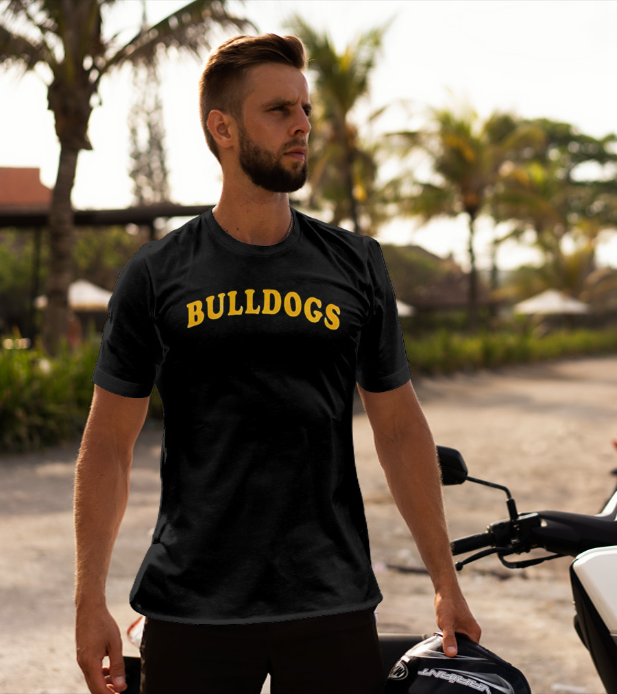 Support The Bulldogs Bold Yellow Arch T-Shirt