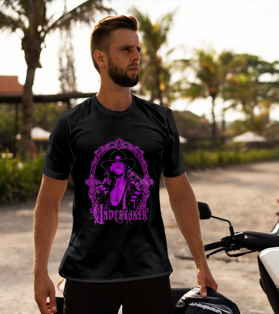 The Deadman Rising Undertaker WWE Mirror Frame T-Shirt