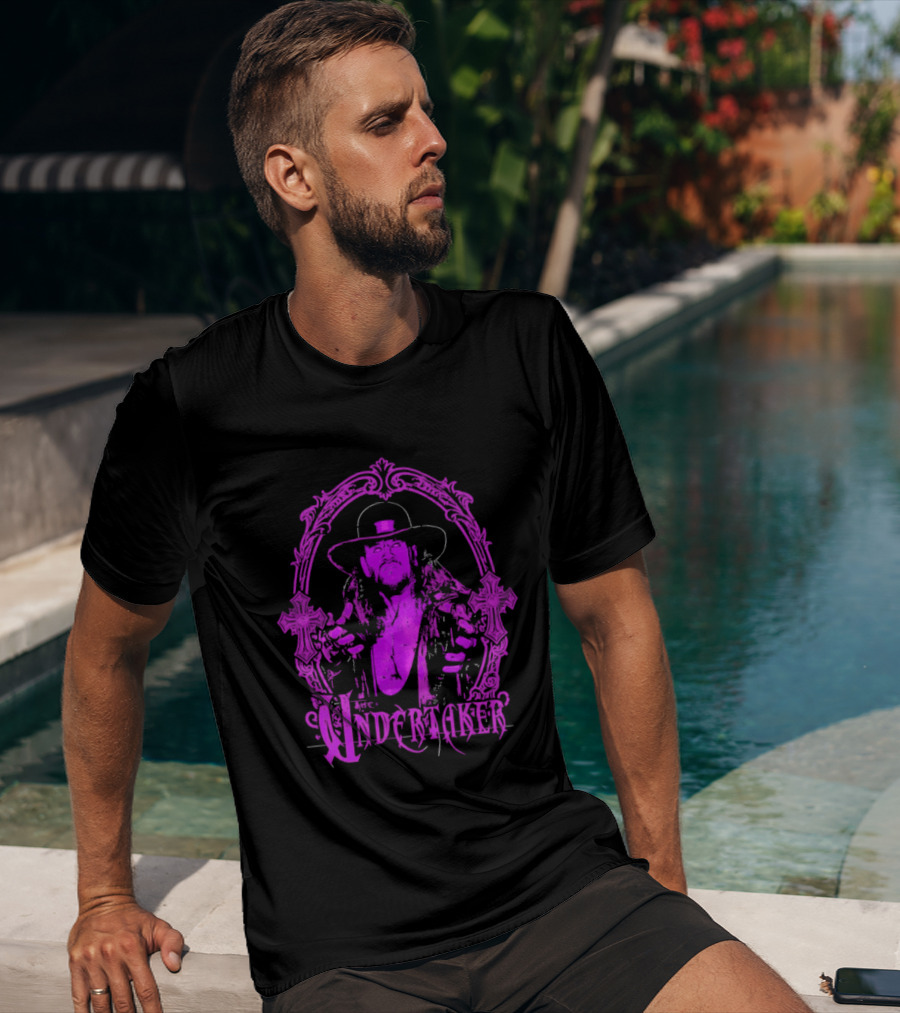 The Deadman Rising Undertaker WWE Mirror Frame T-Shirt