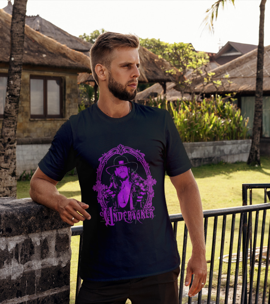 The Deadman Rising Undertaker WWE Mirror Frame T-Shirt