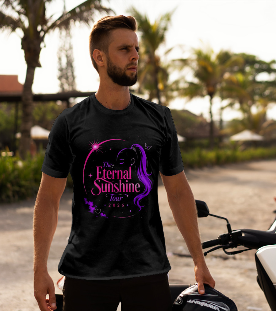 The Eternal Sunshine Tour 2026 Ariana Grande Purple Neon T-Shirt