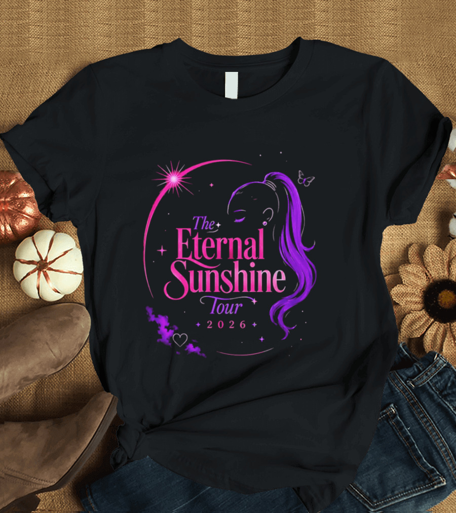 The Eternal Sunshine Tour 2026 Ariana Grande Purple Neon T-Shirt