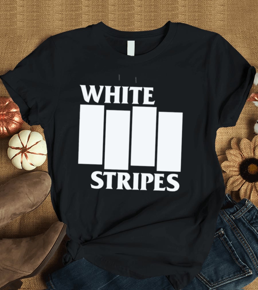 The White Stripes Band Name With Iconic Bar T-Shirt