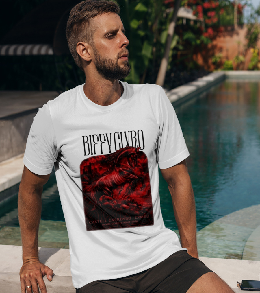 Biffy Clyro Castell Caerdydd Cymru 30 Mis Gorffennaf 2026 T-Shirt