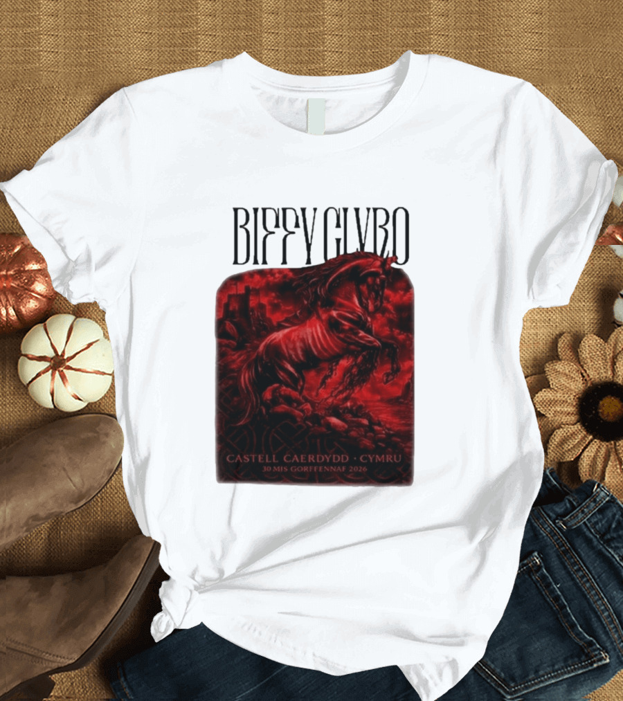 Biffy Clyro Castell Caerdydd Cymru 30 Mis Gorffennaf 2026 T-Shirt