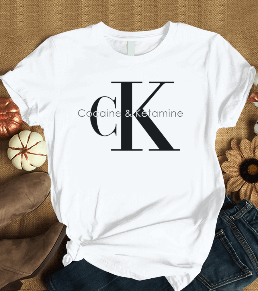 Cocaine & Ketamine CK Bold Black T-Shirt