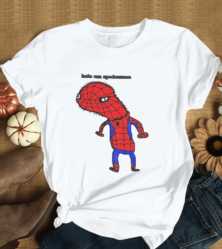 Helo Am Spoderman Spiderman Marvel Superhero Meme 2026 Comic Book T-Shirt