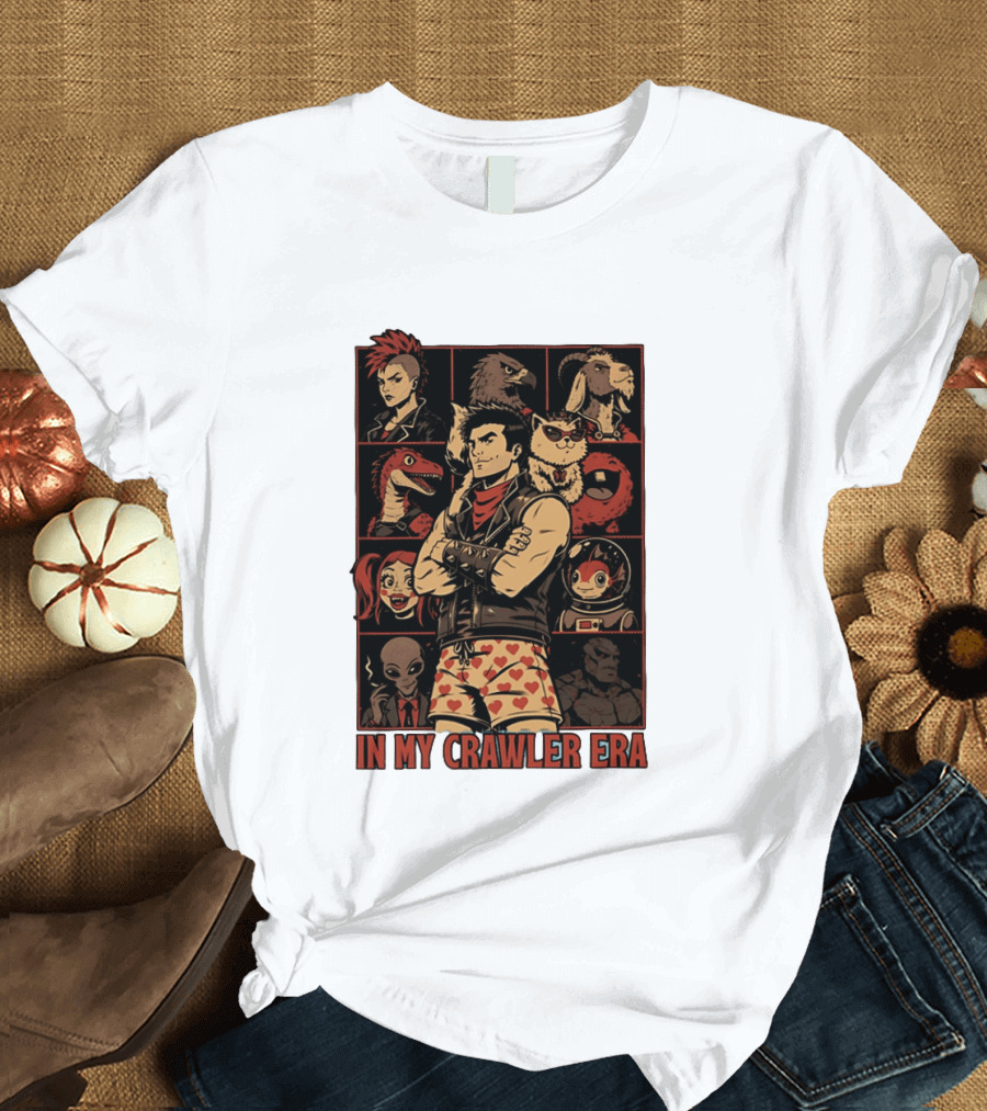 In My Crawler Era Retro Punk Characters And Animals T-Shirt