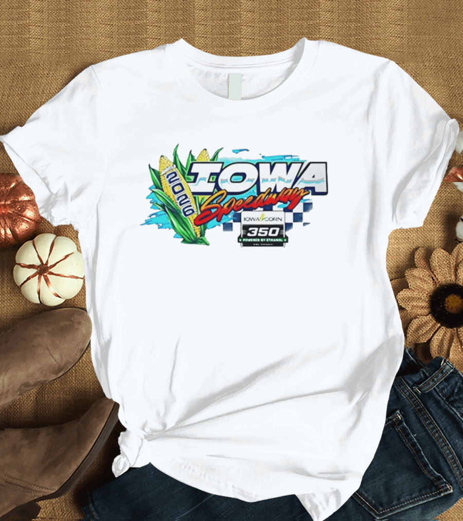 Iowa Speedway 2026 Iowa Corn 350 Powered By Ethanol Racing Event Corn Motif T-Shirt