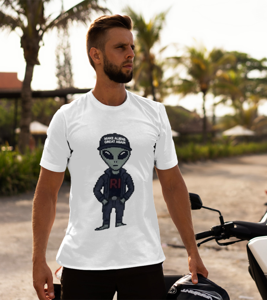Make Aliens Great Again RI Pixel T-Shirt