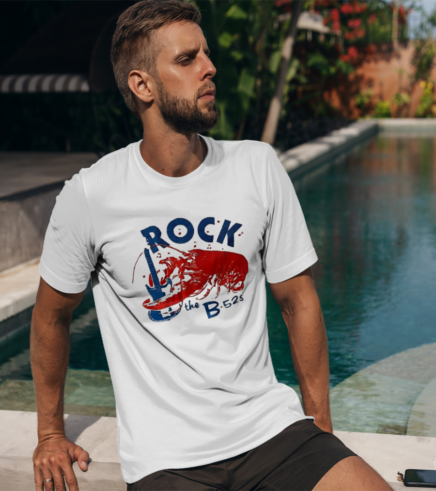 Rock The B 52s Lobster Guitar Music T-Shirt