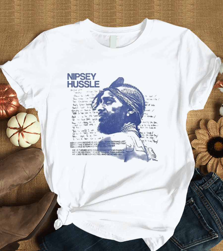 Nipsey Hussle Prolific Edition Blue Typography Profile T-Shirt