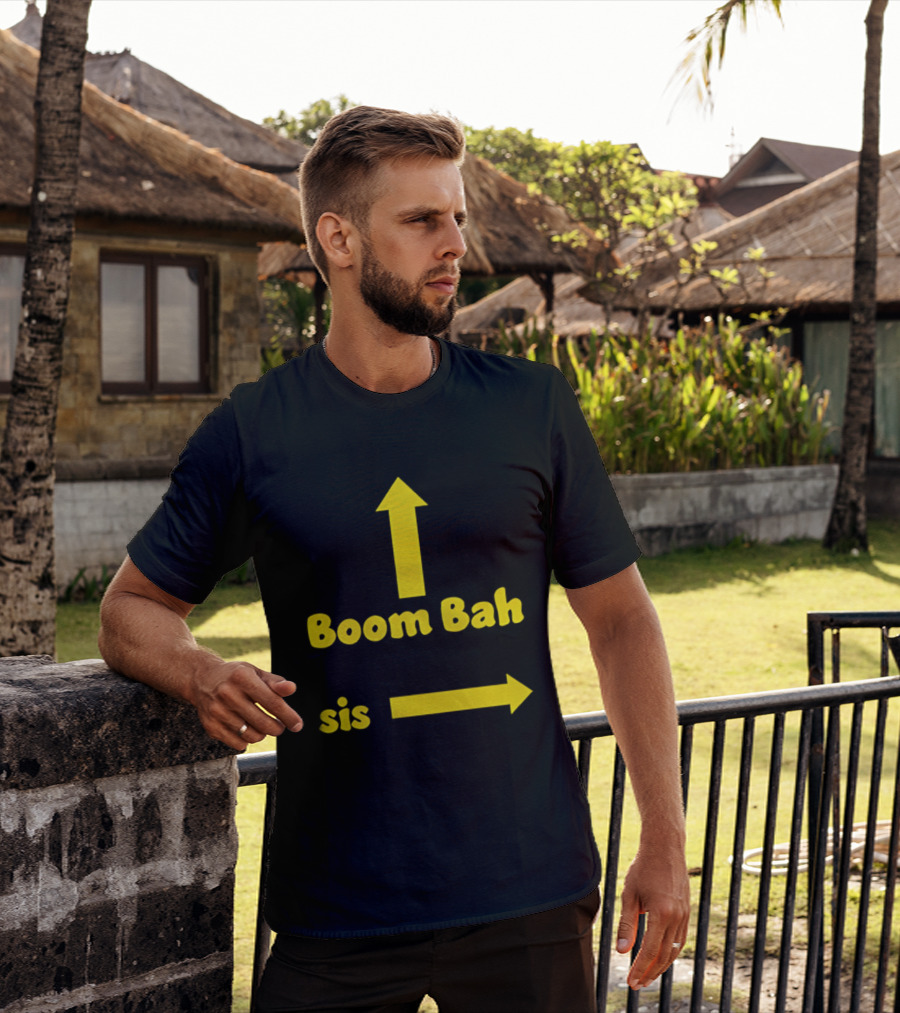 Boom Bah Sis Yellow Arrows Up And Side T-Shirt