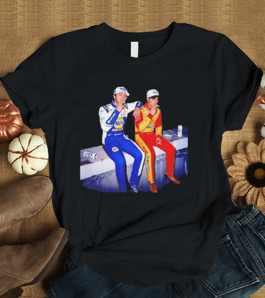 Chase Elliott Joey Logano Smoking NAPA Shell Pennzoil Hendrick Carscom T-Shirt