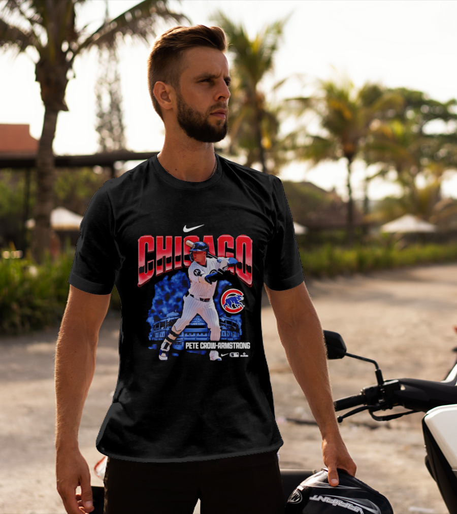 Chicago Cubs Pete Crow Armstrong Nike Wrigley Field Player Action T-Shirt