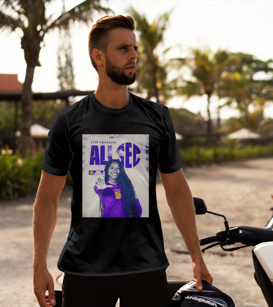 2026 Preseason All SEC Jurnee Robinson LSU Volleyball No 5 T-Shirt