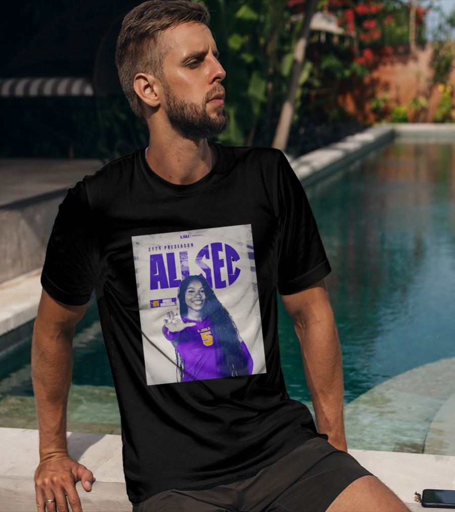 2026 Preseason All SEC Jurnee Robinson LSU Volleyball No 5 T-Shirt