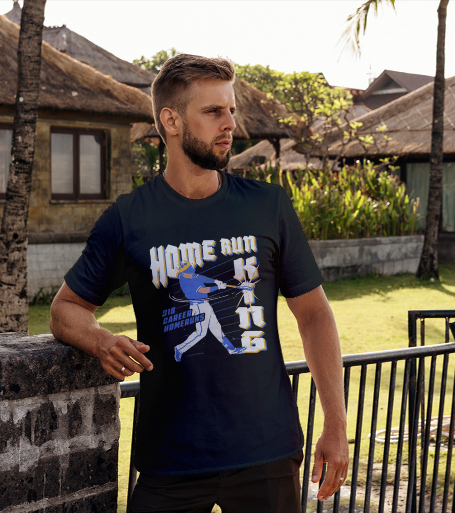 Kansas City Royals Home Run King 318 Career Homeruns Player With Crown T-Shirt