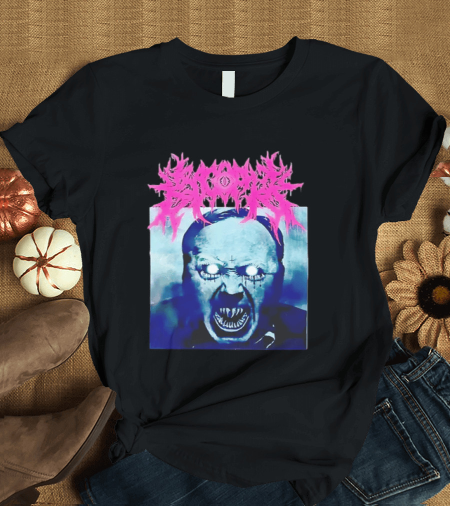 Gore Demon Face Glowing Eyes Death Metal Band T-Shirt