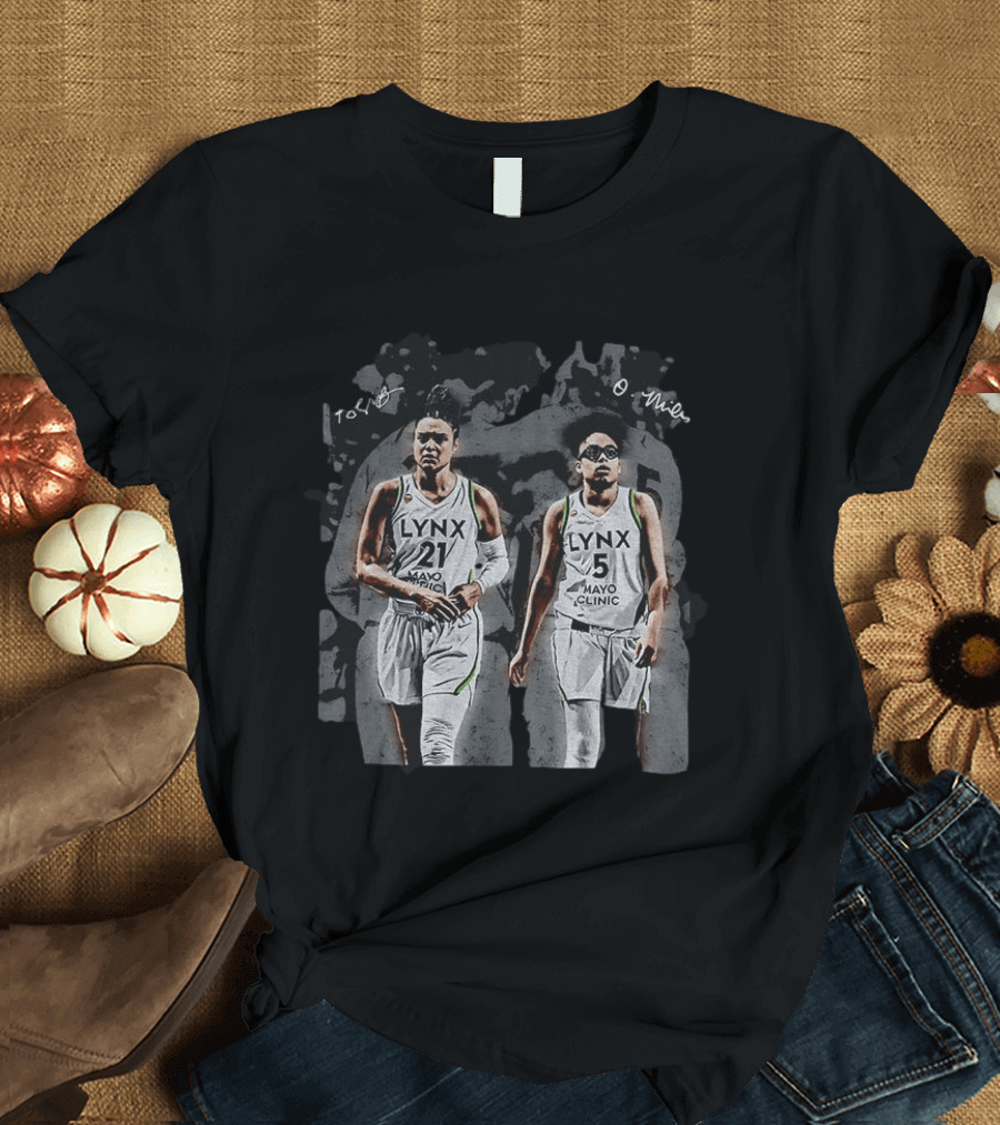 Olivia Miles Kayla McBride Minnesota Lynx Basketball WNBA Mayo Clinic Signatures T-Shirt