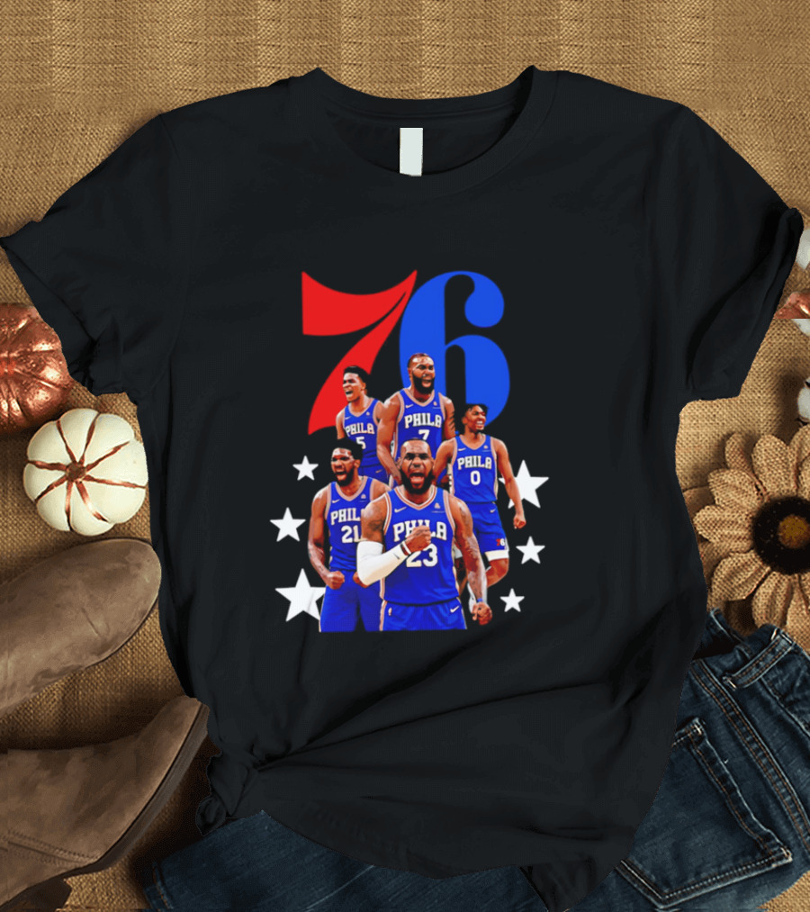 Philadelphia 76ers Players 23 21 7 0 Basketball Team Stars T-Shirt