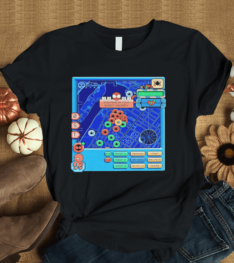 Sighting In Your Direct Vicinity Spider Man Pixel 00.00.00 T-Shirt