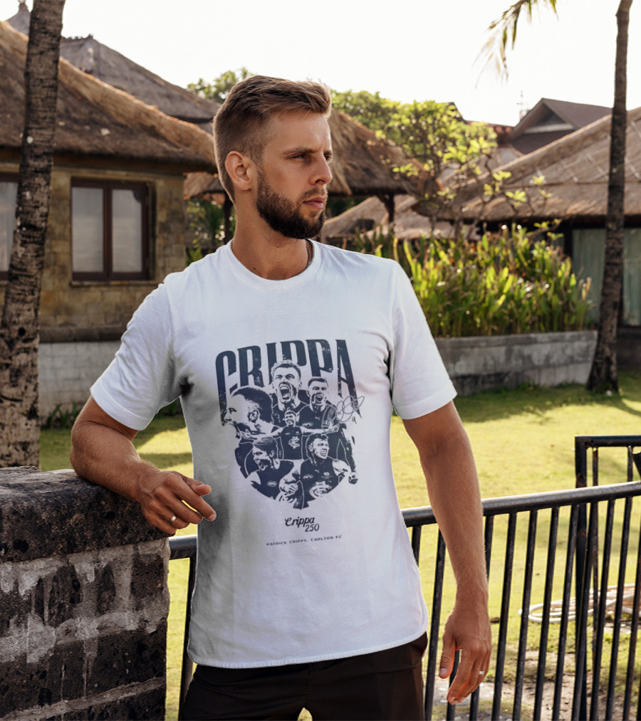 Crippa 250 Patrick Cripps Carlton FC Celebratory Milestone T-Shirt