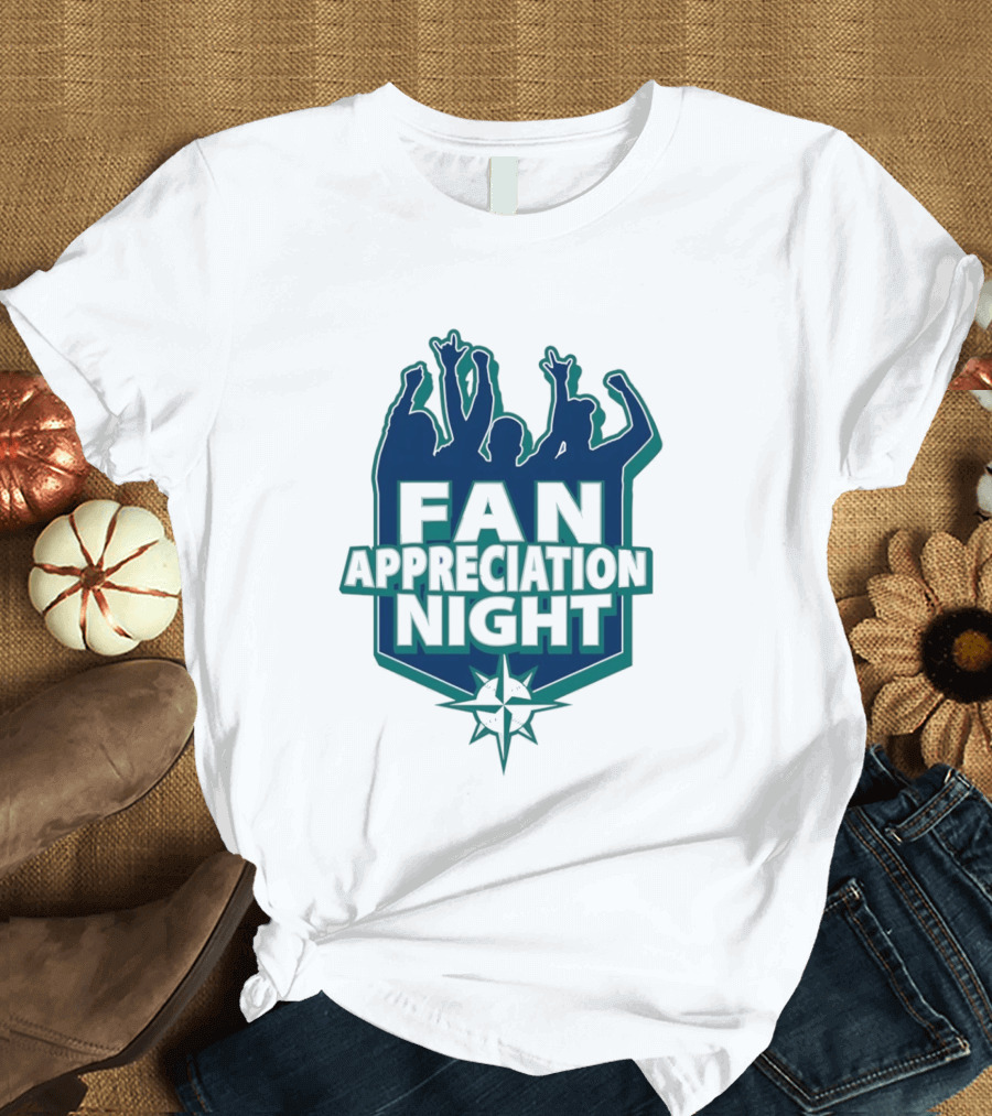 Seattle Mariners Fan Appreciation Night 2026 Baseball Event T-Shirt