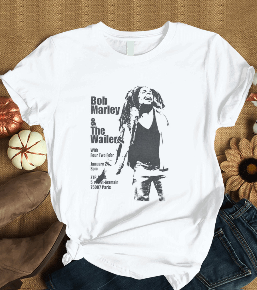 Bob Marley And The Wailers Hurricane Wisdom Kingston Jamaica Performance T-Shirt