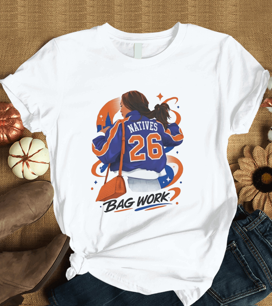 Jordyn Natives 26 Bag Work New York Knicks T-Shirt