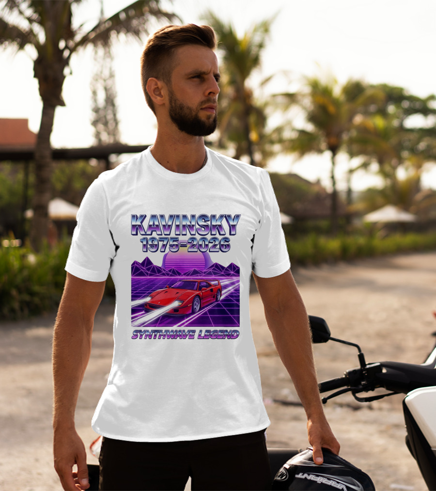 Kavinsky 1975 2026 Synthwave Legend Vaporwave Retro Car Aesthetic T-Shirt