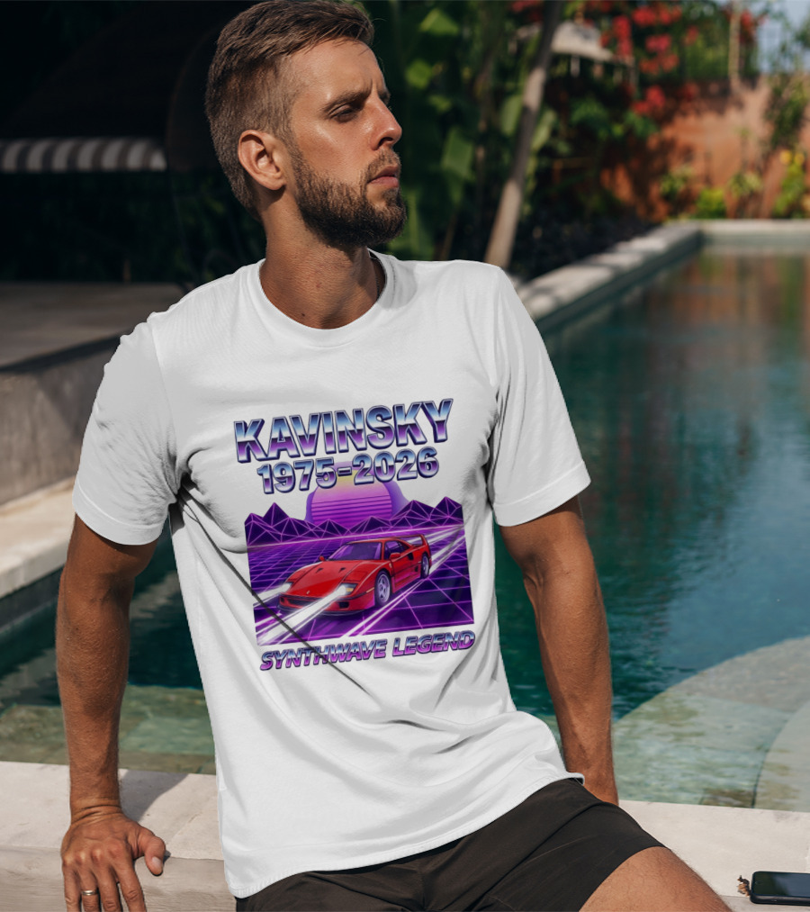 Kavinsky 1975 2026 Synthwave Legend Vaporwave Retro Car Aesthetic T-Shirt