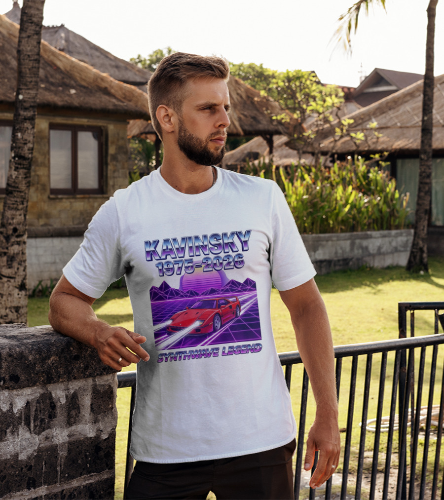 Kavinsky 1975 2026 Synthwave Legend Vaporwave Retro Car Aesthetic T-Shirt
